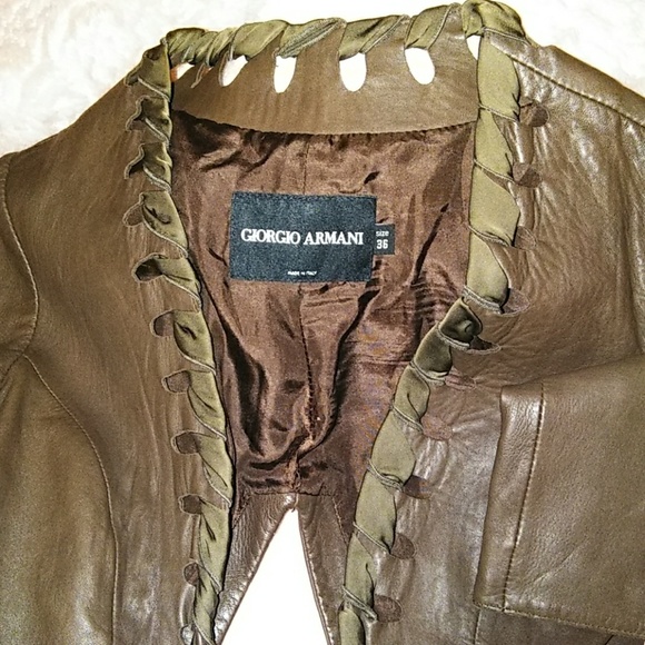 Vintage Giorgio Armani Leather Jacket🎉**HOST PICK**🎉 - Picture 3 of 8